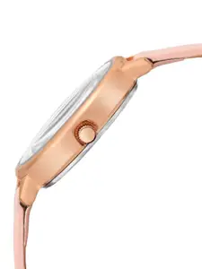 Killer Women Embellished Dial & Leather Straps Analogue Watch HOBKL-127-PK