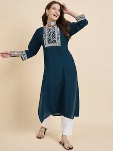 Anouk Rustic Women Floral Embroidered Thread Work Floral Kurta