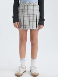DeFacto Girls Checked A-Line Mini Skirt