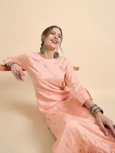 Anouk Rustic Women Floral Embroidered Thread Work Floral Kurta