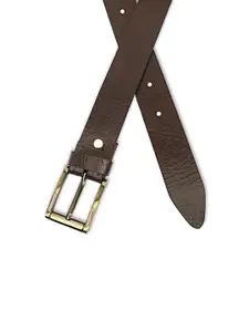 Provogue Men Textured Leather Tang Belt