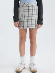 DeFacto Girls Checked A-Line Mini Skirt