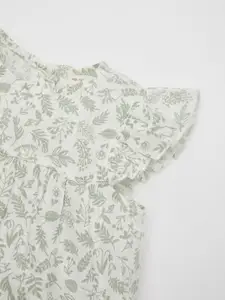 DeFacto Girls Printed Round Neck Pure Cotton Top With Shorts