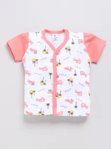 Annie Infant Boys Set Of 2 Cartoon Printed Pure Cotton T-shirt With Shorts