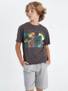 DeFacto Boys Printed Pure Cotton T-shirt With Shorts