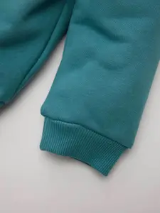 DeFacto Infant Typography Printed Round Neck Pure Cotton Printed Sweatshirt & Trousers