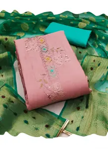 ASISA Embroidered Sequinned Unstitched Dress Material