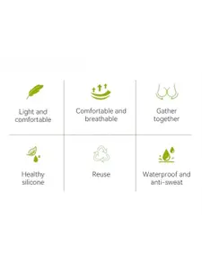 CareDone Sticky Adhesive Silicone Invisible Push Up Backless Strapless Bra