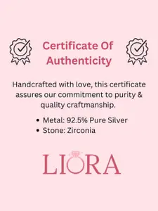 LIORA 925 Silver Jewellery Sterling Silver Rhodium Plated Blue Stone Pendant Chain