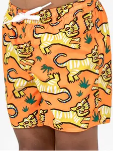 OLAIAN By Decathlon Boys Printed Swim Shorts