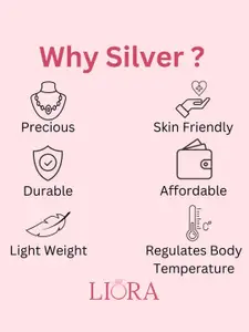 LIORA 925 Silver Jewellery LIORA 925 Silver Rhodium-Plated Cubic Zirconia Studded Pendants with Chains