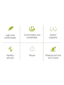 CareDone Sticky Adhesive Silicone Invisible Push Up Backless Strapless Bra