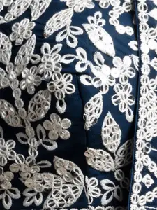 FABPIXEL Embroidered Sequinned Semi Stitched Georgette Lehenga With Choli With Dupatta