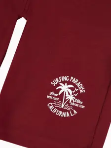 Gini and Jony Boys Printed Round Neck Pure Cotton T-shirt With Shorts