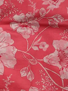 Meena Bazaar Floral Printed Mirror Work Cotton Unstitched Dress Material