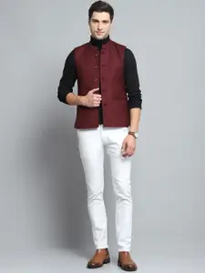Monte Carlo Sleeveless Woven Nehru Jacket