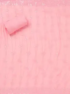 Koskii Floral Embroidered Sequinned Georgette Unstitched Dress Material