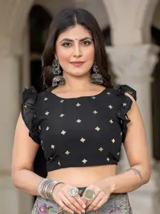 Saree mall Checked Zari Sungudi Sarees