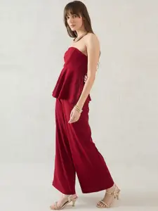 FEMMELLA Off-Shoulder Top With Trousers