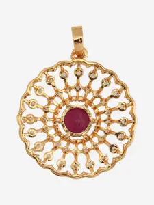 Kushal's Fashion Jewellery Sapphire Rhodium-Embellished Bridal Cubic Zircon Maang Tikka