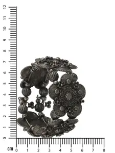 Sangria German Silver Oxidised Bangle-Style Bracelet