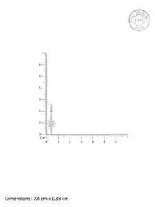 GIVA 925 Silver Rhodium-Plated Stone Studded Contemporary A Star Pendant with Chain