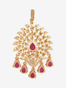 Kushal's Fashion Jewellery Embellished Bridal Gold-Plated Contemporary Pendants