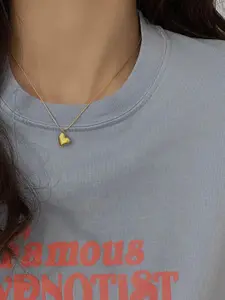 MEENAZ Gold-Plated Heart Shaped Pendants With Chains