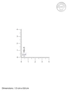 GIVA 925 Silver Rhodium-Plated Stone Studded Contemporary Shiny Triangle Pendant & Chain