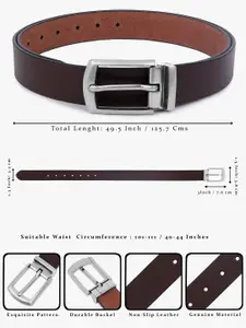 Metronaut Men Textured Leather Formal Belt