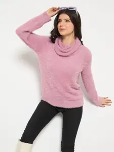 Madame Women Cowl Neck Pullover Sweater