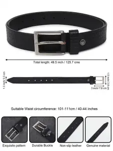 Metronaut Men Textured Leather Formal Belt