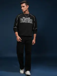 HIGHLANDER Marvel Black Panther Men Oversized Drop Shoulder Sweatshirt