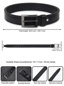 Metronaut Men Textured Leather Formal Belt
