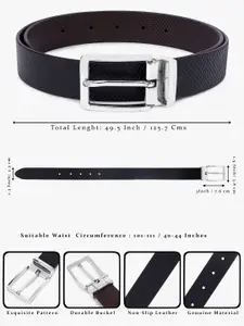 Metronaut Men Textured Leather Formal Belt