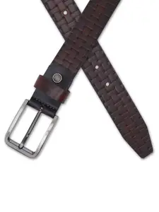 Metronaut Men Textured Leather Formal Belt