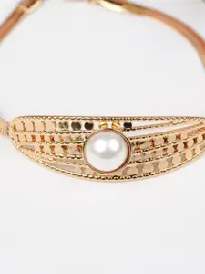 Zeraki Jewels Stainless Steel Gold-Plated Wraparound Bracelet