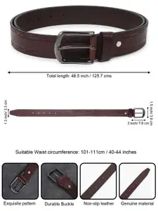 Metronaut Men Textured Leather Formal Belt