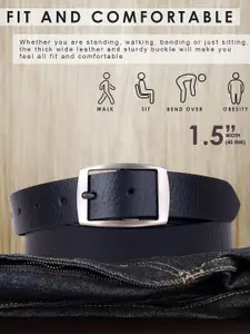 Metronaut Men Textured Leather Formal Belt