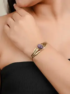 Zeraki Jewels Stainless Steel Gold-Plated Wraparound Bracelet