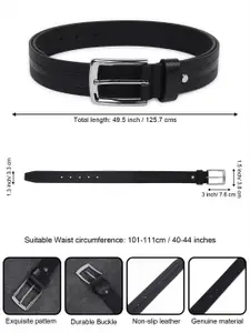Metronaut Men Textured Leather Formal Belt