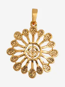 Kushal's Fashion Jewellery Gold-Plated Artificial Stones Embellished Bridal Maang Tikka