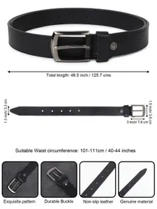 Metronaut Men Textured Leather Formal Belt