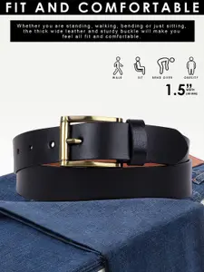 Metronaut Men Textured Leather Formal Belt