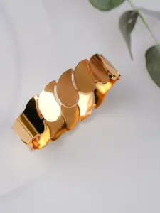 Zeraki Jewels Stainless Steel Gold-Plated Cuff Bracelet