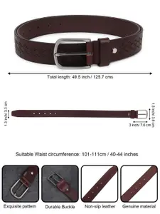 Metronaut Men Textured Leather Formal Belt