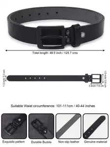 Metronaut Men Textured Leather Formal Belt