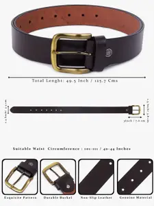 Metronaut Men Textured Leather Formal Belt