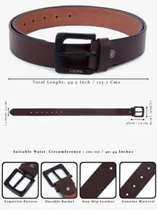 Metronaut Men Textured Leather Formal Belt