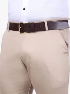 Metronaut Men Textured Leather Formal Belt